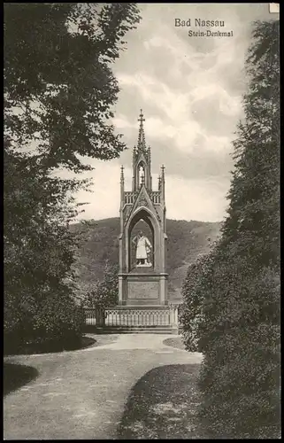 Ansichtskarte Nassau (Lahn) Denkaml des Freiherr vom und zum Stein 1910