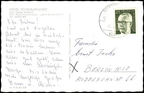 Ansichtskarte Neckargemünd Mehrbildkarte der Vierburgenstadt 1970