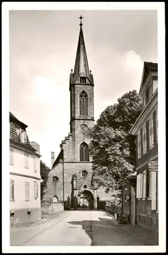 Ansichtskarte Lahr (Schwarzwald) An der Stiftskirche Geschäft 1960