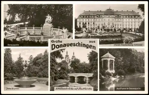 Donaueschingen Donauquelle Fürstlich Fürstenberg Schloss Irma Brunnen 1970