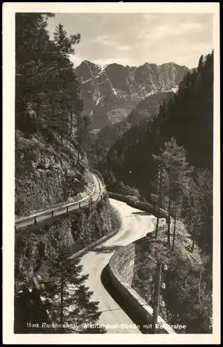 Ansichtskarte Bad Reichenhall Mauthhäusl-Straße mit Reiteralpe 1930