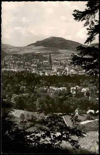Freiburg im Breisgau Panorama-Ansicht; Stadt am Rande des Schwarzwald 1960