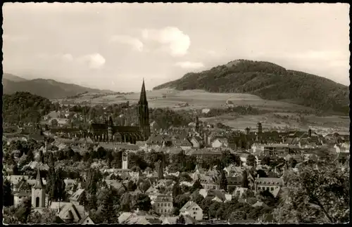 Ansichtskarte Freiburg im Breisgau Panorama-Ansicht Totalansicht 1960
