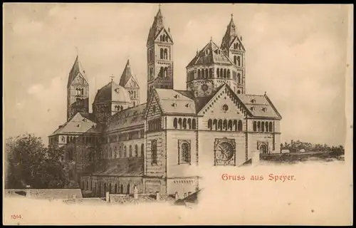 Ansichtskarte Speyer Kaiserdom Dom, Gruss-Karte 1900