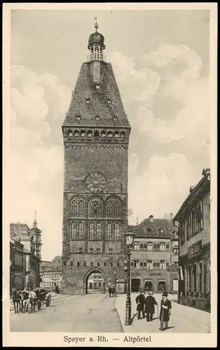 Ansichtskarte Speyer Altpörtel, Straßen Partie 1920