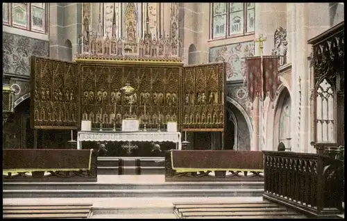 Ansichtskarte Oberwesel Inneres der Kirche Liebfrauenkirche Hochaltar 1910