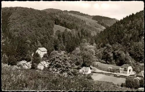 Ansichtskarte Wieda (Harz) Panorama Blick auf Oberdorf mit Forstamt 1970