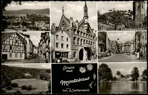 Ansichtskarte Montabaur Mehrbildkarte mit Ortsansichten, Westerwald Ort 1960