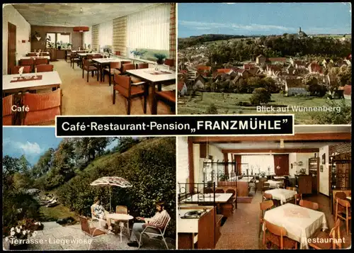 Haaren (Bad Wünnenberg) Mehrbildkarte Restaurant-Pension FRANZMÜHLE 1970