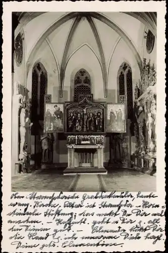 .Baden-Württemberg Kirche - Altar - Fotokarte (Württemberg) 1952
