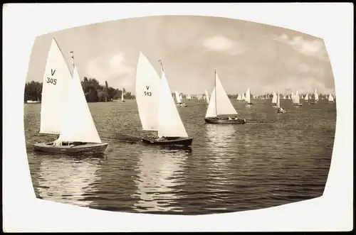 Postkaart Rotterdam Rotterdam Bergse Plassen, een voor de zeilsport 1961