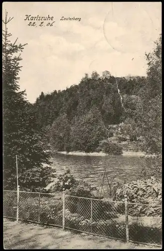 Ansichtskarte Karlsruhe Lauterberg 1906