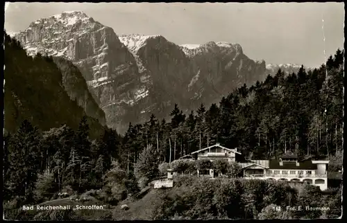 Bad Reichenhall Umland-Ansicht Partie am Schroffen (Berg-Wirtshaus) 1959