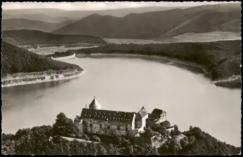 Ansichtskarte Waldeck (am Edersee) Schloss Waldeck Fliegeraufnahme 1957