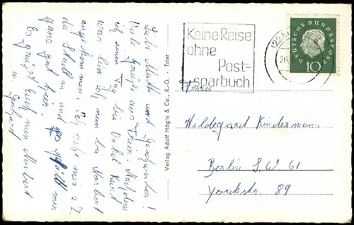 .Rheinland-Pfalz Mosel (Rheinland-Pfalz) Orte entlang dem Fluss-Lauf 1959