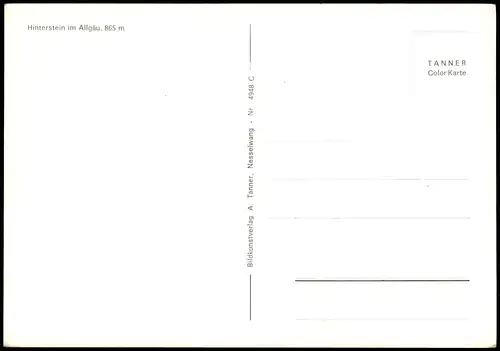 Ansichtskarte Hinterstein / Allgäu Stadtpartie 1972