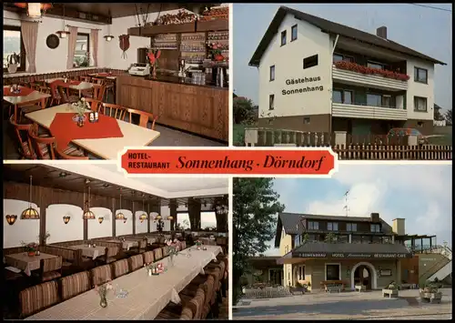 Dörndorf-Denkendorf Mehrbild-AK Innen RESTAURANT Sonnenhang Dörndorf 1980