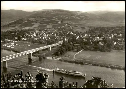 Ansichtskarte Mülheim an der Mosel Panorama-Ansicht 1972