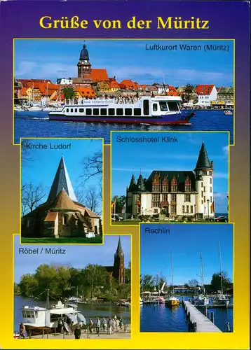 .Mecklenburg-Vorpommern Müritz: Waren Fahrgastschiff, Ludorf, Klink, Röbel, Rechlin 2000