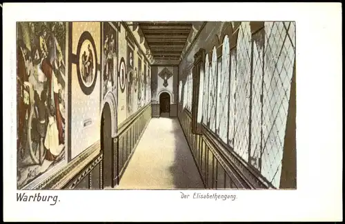 Ansichtskarte Eisenach Der Elisabethengang Wartburg 1903