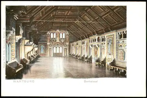 Ansichtskarte Eisenach Banketsaal WARTBURG 1905