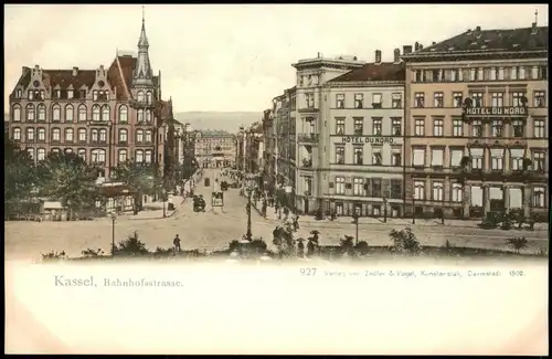 Ansichtskarte Kassel Cassel Bahnhofsstraße 1902