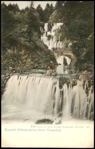 Ansichtskarte Bad Wilhelmshöhe-Kassel Cassel Neuer Wasserfall. 1902