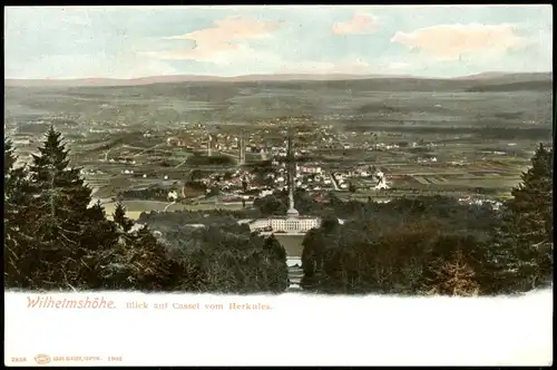 Bad Wilhelmshöhe-Kassel Cassel Wilhelmshöhe. Blick auf Cassel vom Herkules. 1903