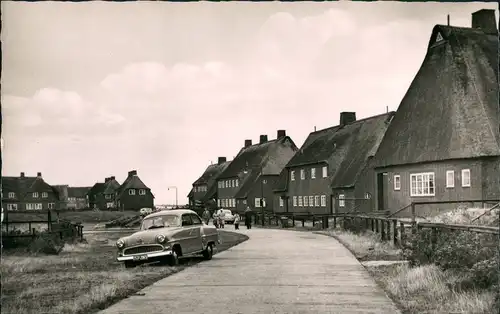 Ansichtskarte List auf Sylt Auto, Strassen Partie im Frischwassertal 1960