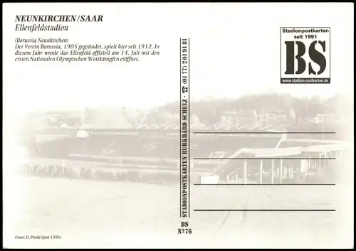 Ansichtskarte Neunkirchen (Saar) ELLENFELDSTADION AUfnahme von 1985 2003