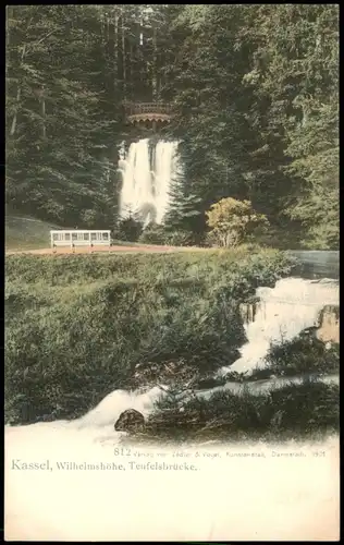 Bad Wilhelmshöhe-Kassel Cassel Partie an der Teufelsbrücke 1900