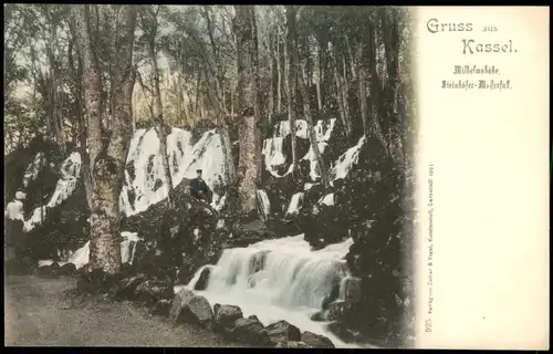 Ansichtskarte Bad Wilhelmshöhe-Kassel Cassel Steinhöfer Wasserfall 1900