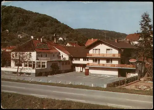 Neckargerach Strassen Partie am Gasthof Pension Zum grünen Baum 1970