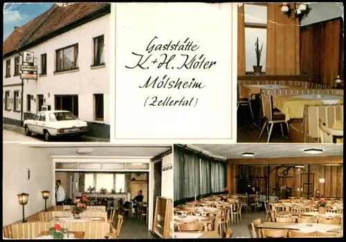 Mölsheim Weingut Weinkellerei Gaststätte K.+H. Klöter Mehrbild-AK 1979