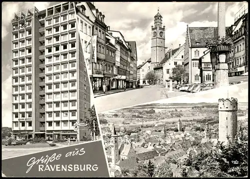 Ansichtskarte Ravensburg Mehrbildkarte mit Ortsansichten 1962