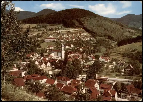 Ottenhöfen im Schwarzwald Panorama-Ansicht; Ort im Schwarzwald 1966