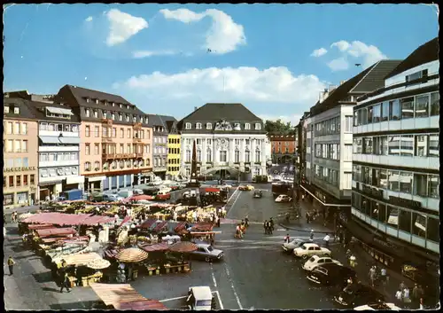 Ansichtskarte Bonn Marktplatz Rathaus und Markt 1975