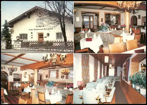 Bad Aibling Cafe-Restaurant Pension Bergblick Mehrbildkarte 1975