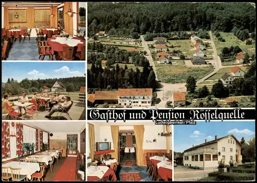 Ludwigswinkel Ortsansichten Mehrbild-AK mit Gasthof RÖSSELQUELLE 1972