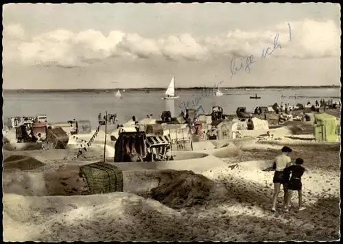 Ansichtskarte Scharbeutz Strand Ostsee Ostseebad 1959