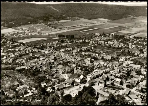 Ansichtskarte Springe Luftbild, Gesamtansicht v. Flugzeug aus 1960
