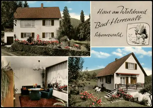 Bad Herrenalb Haus am Waldrand Walter Eckert Obere Kullenmühle Mehrbild-AK 1965
