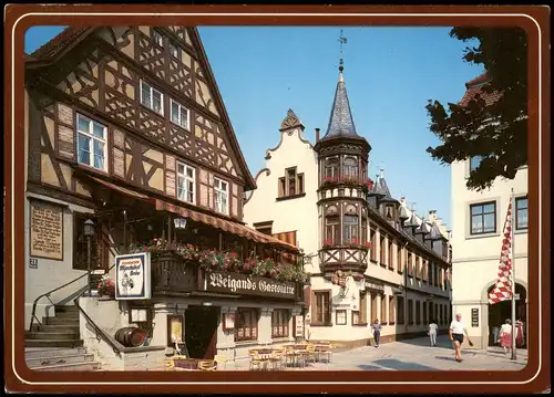 Bad Kissingen Fachwerkhäuser am Marktplatz, Weigand`s Gaststätte 1995