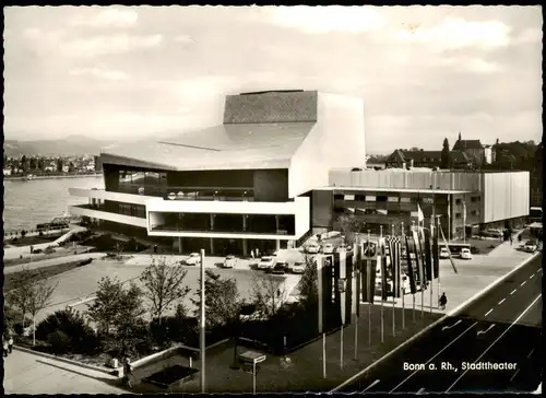 Ansichtskarte Bonn Partie am Theater Stadttheater 1967