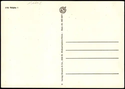 Ansichtskarte Velpke Ortsansichten Gruss-Aus-Postkarte mit 4 Ansichten 1980