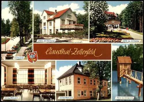 Clausthal-Zellerfeld Mehrbild-AK mit Kurpark, Kurmittelhaus, Café uvm. 1980