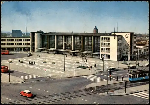 Ansichtskarte Heidelberg Bahnhof Hauptbahnhof Bahnhofsvorplatz 1961