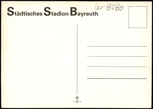 Ansichtskarte Bayreuth Städtisches Stadion Bayreuth 1993