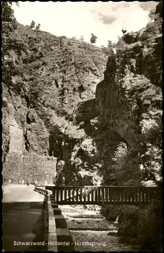 Hirschsprung-Breitnau Schwarzwald - Höllental · Hirschsprung Straße Brücke 1962