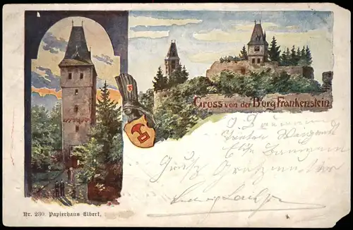Ansichtskarte Königstein (Taunus) Burgruine Falkenstein - 2 Bild 1905